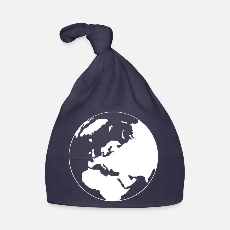 A world map Organic Baby Cap