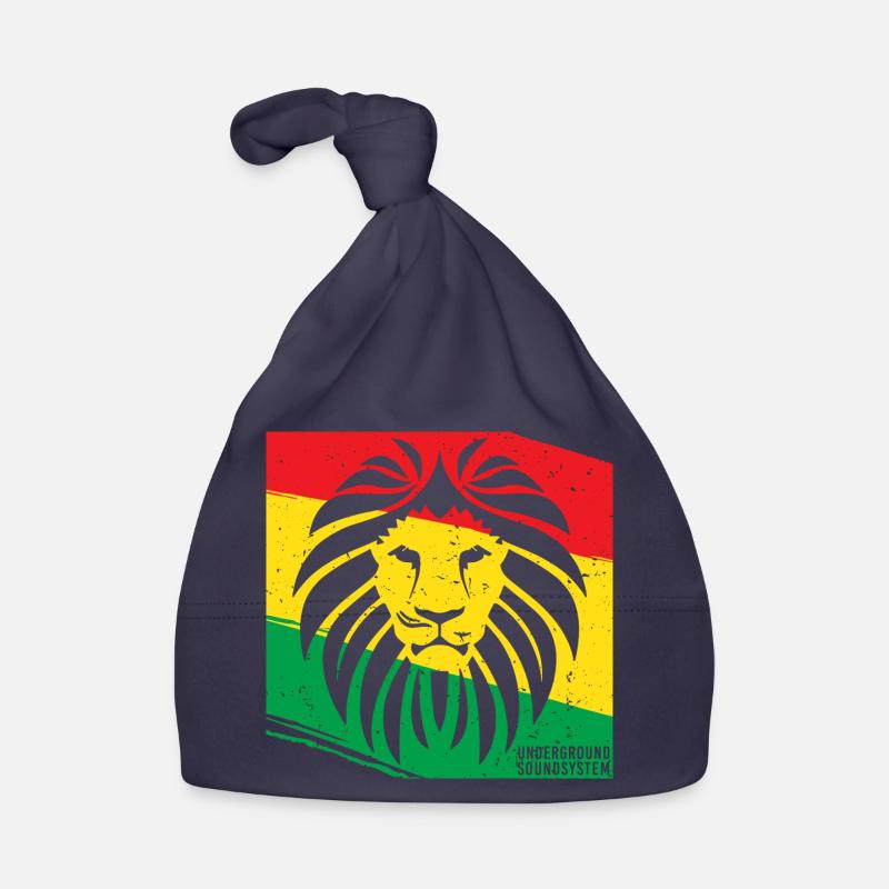 Lion de style rasta Bonnet bio Bébé