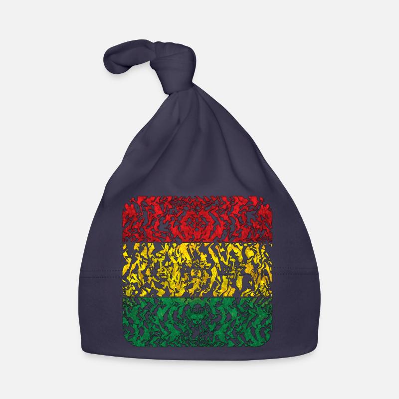 Abstraktes Rasta Muster in Farben Baby Bio-Mütze