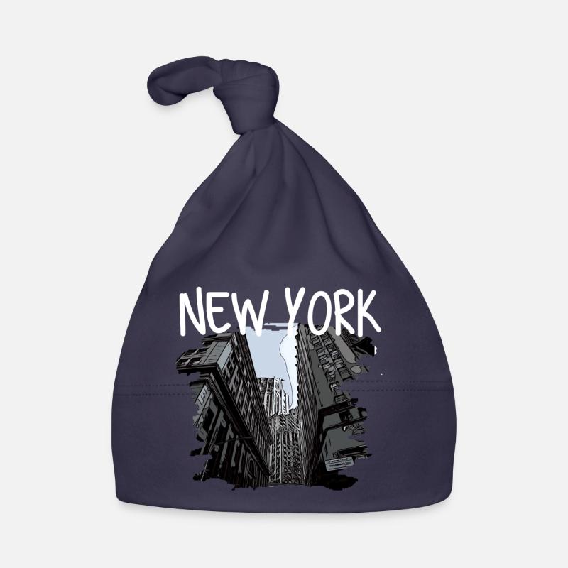 New York - Bonnet bio Bébé - marine