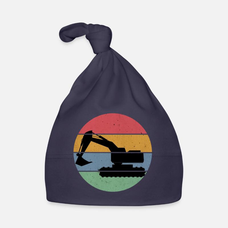 pelleteuse - Bonnet bio Bébé - marine