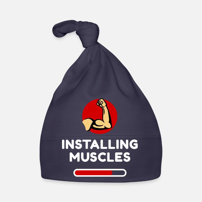 Muscles Tonification Funny Statement Fun Bonnet bio Bébé