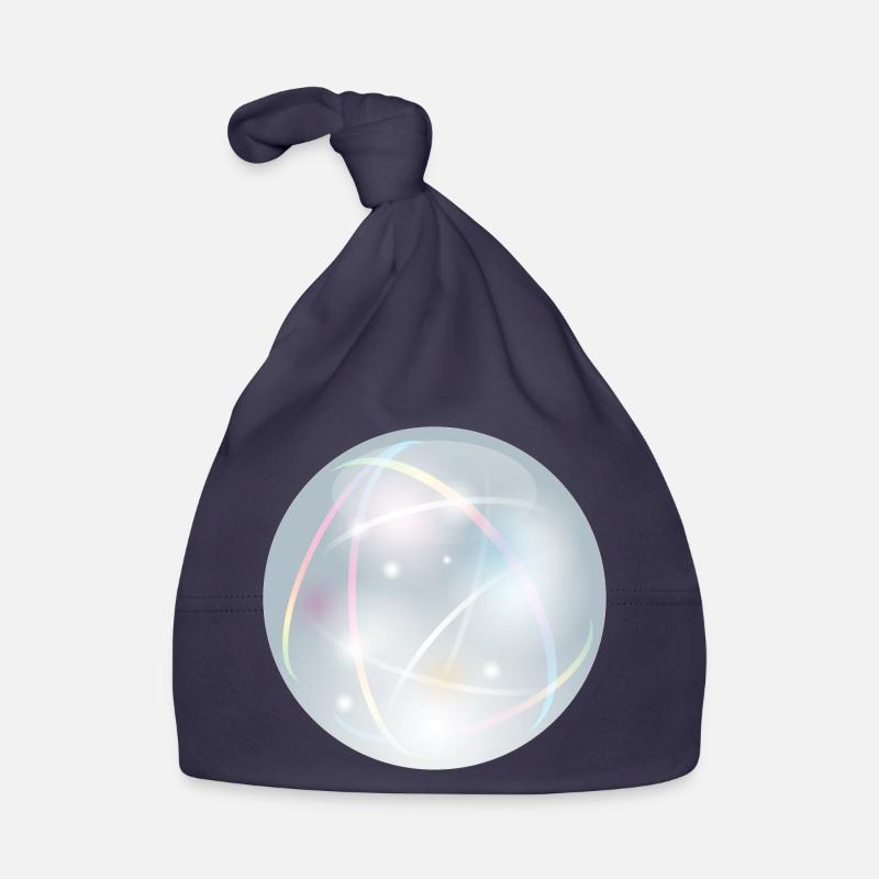Crystal ball with delicate light reflections in pastel Organic Baby Cap