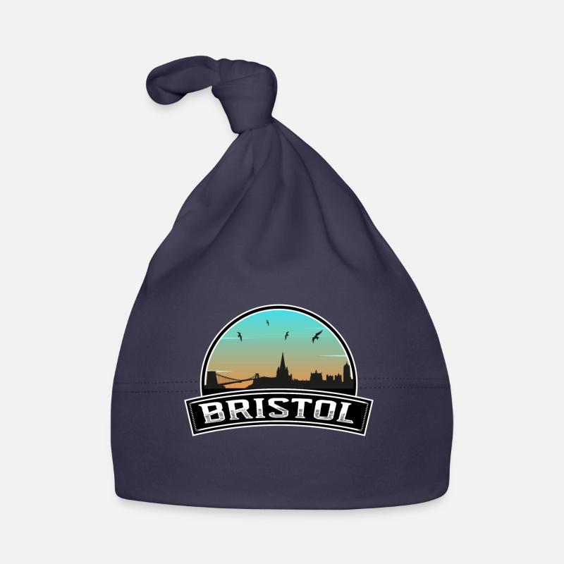 Bristol England Skyline British Souvenir Organic Baby Cap