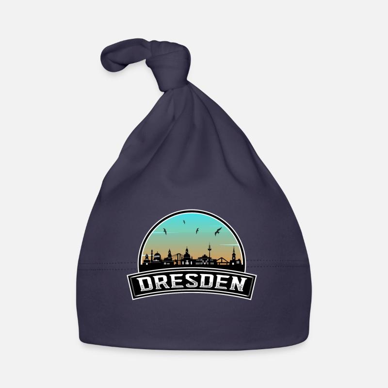 Dresden Germany Skyline German Souvenir Organic Baby Cap