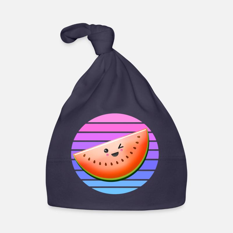 Clin d’oeil melon au coucher du soleil Bonnet bio Bébé