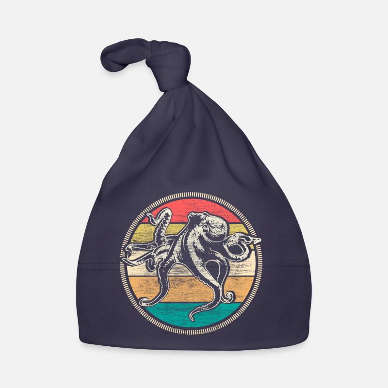 Pieuvre Cthulhu cadeau de l’océan - Bonnet bio Bébé - marine