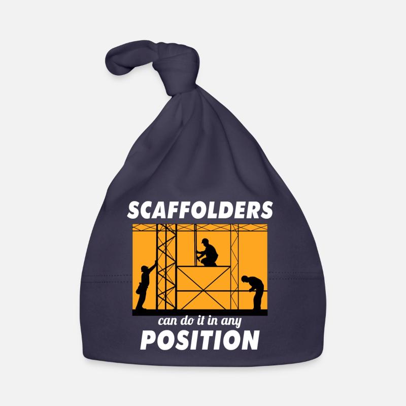 Scaffolder Scaffold Builder Scaffolding Platform - Organic Baby Cap - navy