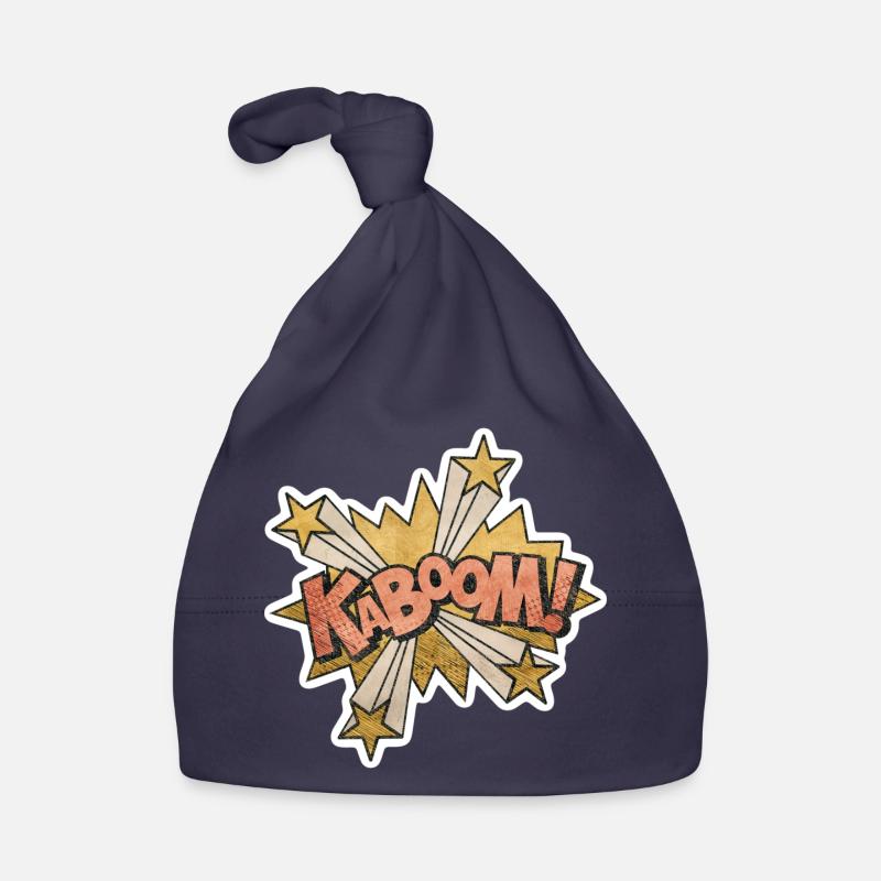 Comic Kabbom Pop Art Action Spruch Baby Bio-Mütze