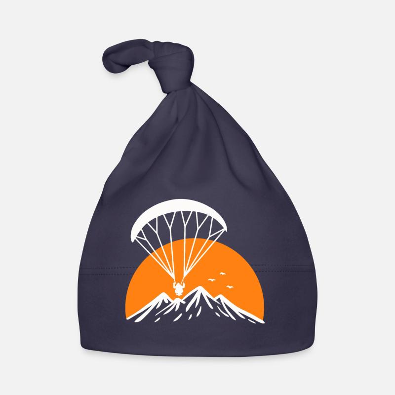Paramotoring Retro Design - Baby Bio-Mütze - Navy
