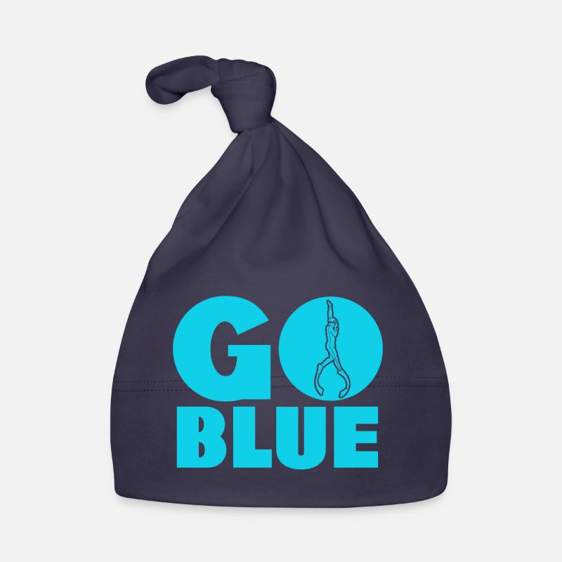 Go Blue - Apnoe Freitauchen Baby Bio-Mütze