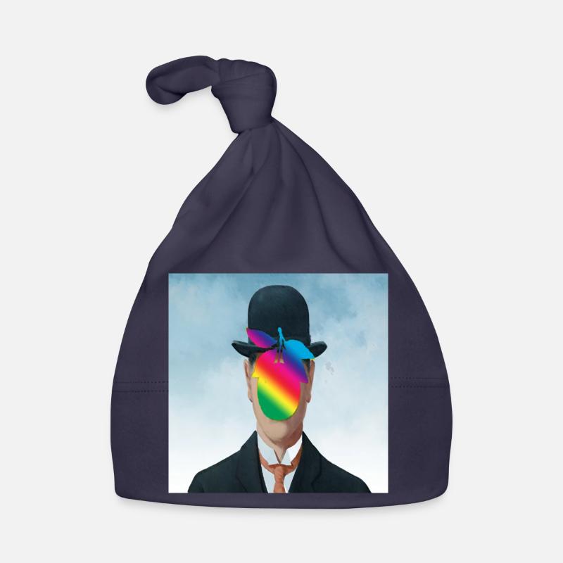 Arc-en-ciel Apple-Man - Bonnet bio Bébé - marine