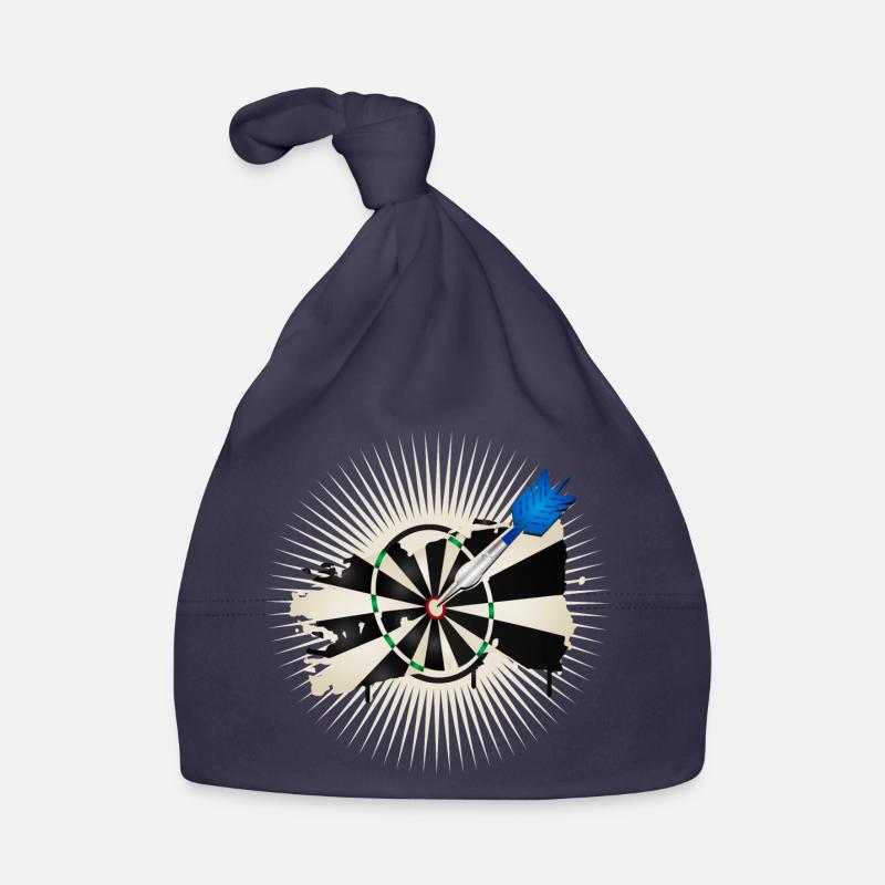 jeu de fléchettes radiant avec flèche de fléchette bleue - Bonnet bio Bébé - marine
