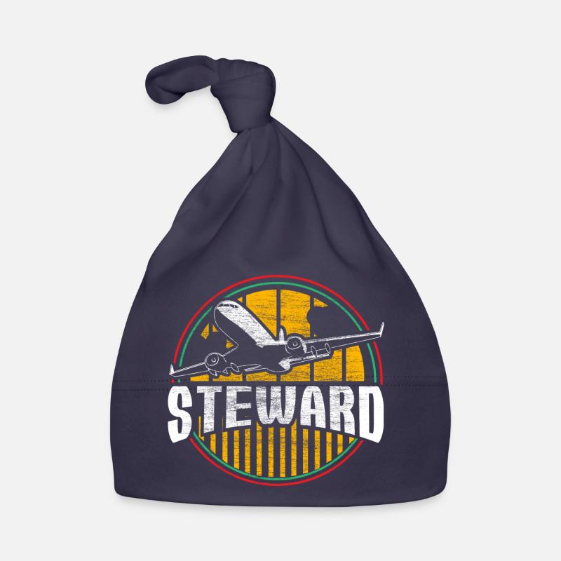 Flight Attendant Man Work Organic Baby Cap