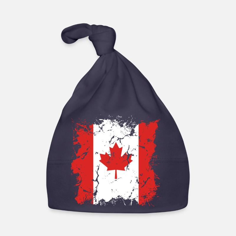 Canada Flag Maple Leaf Canadian Flag Canada Organic Baby Cap