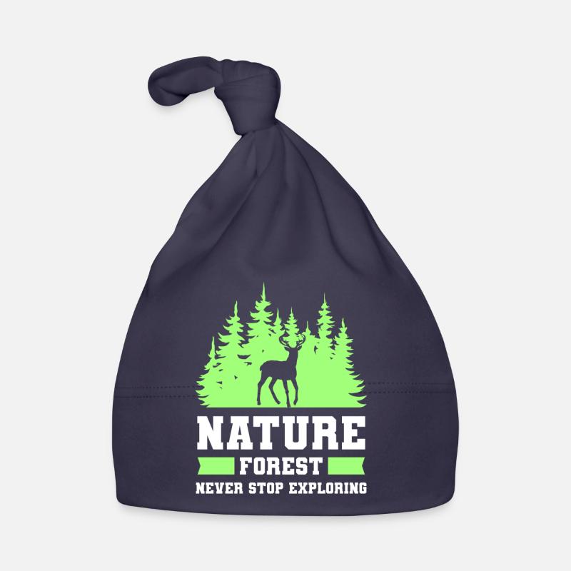 Wald Bäume Holz Waldtier Baby Bio-Mütze