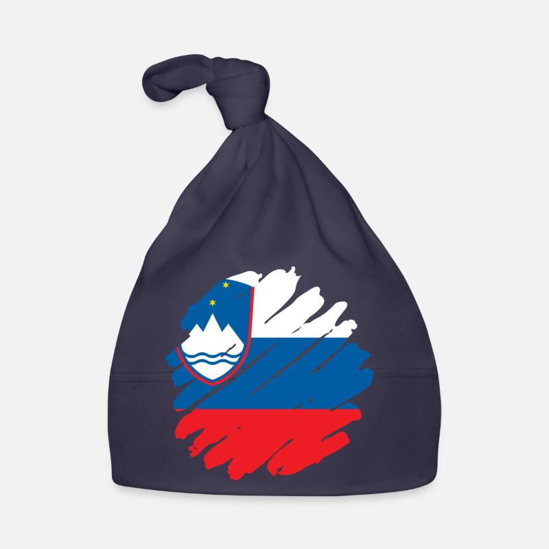 Slovénie Drapeau Balkan Drapeau Slovène Vintage Bonnet bio Bébé