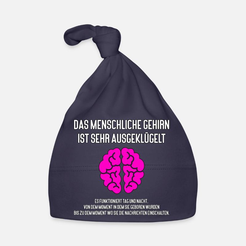 Witziges Spruch Fun Design Gehirn Nachrichten Baby Bio-Mütze