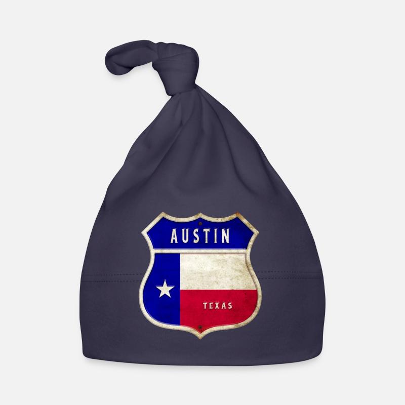 Drapeaux à écusson Austin Texas Bonnet bio Bébé