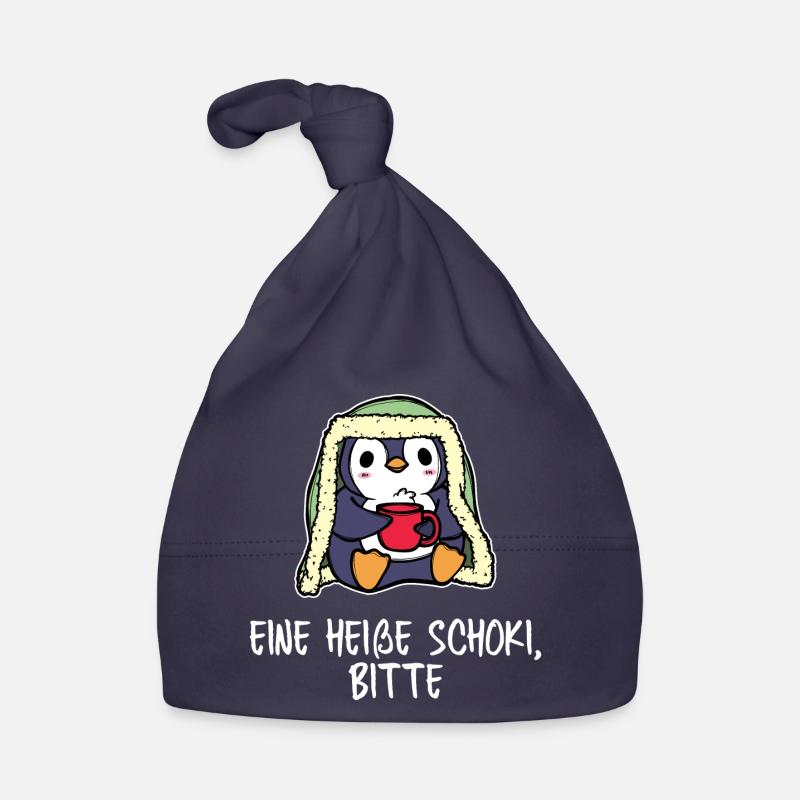 Südpol Kälte Pinguin Tier Vogel Eis Statement Baby Bio-Mütze