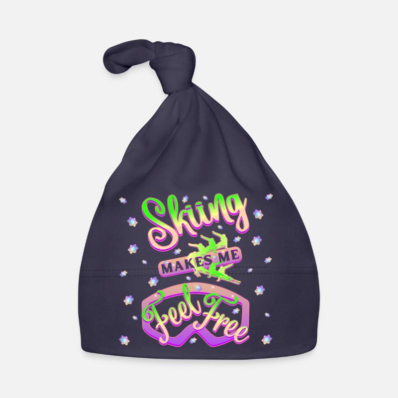 Skiing makes me feel free - 2 Organic Baby Cap