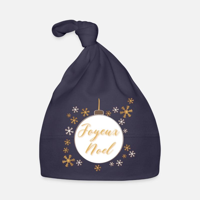 Weihnachtskugel "Frohe Weihnachten" Baby Bio-Mütze