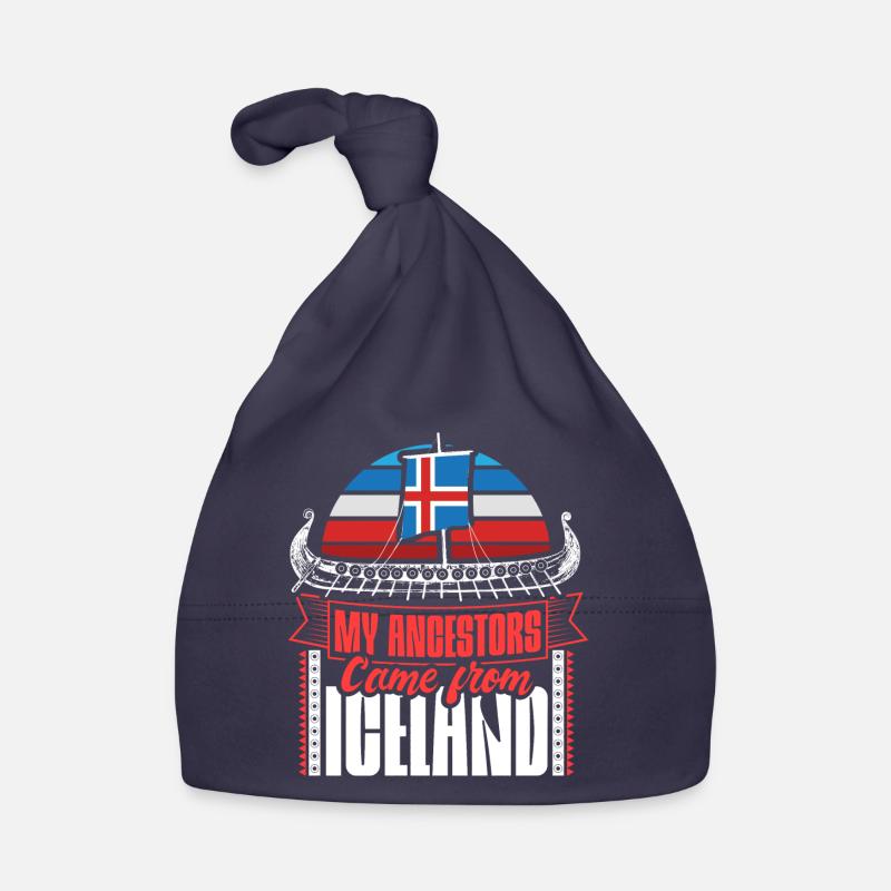 État d’Islande - Bonnet bio Bébé - marine