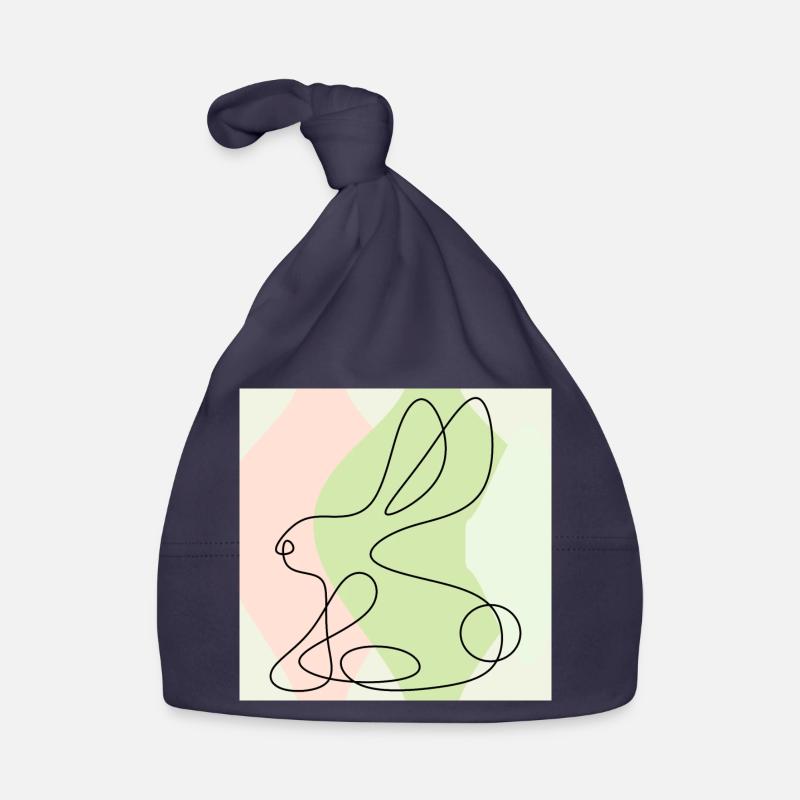 EASTER BUNNY LINE DRAWING Organic Baby Cap