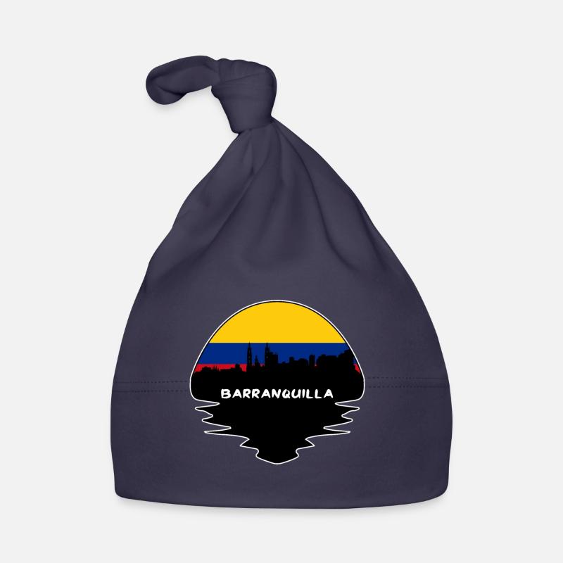 Barranquilla Colombie drapeau Skyline Silhouette Bonnet bio Bébé