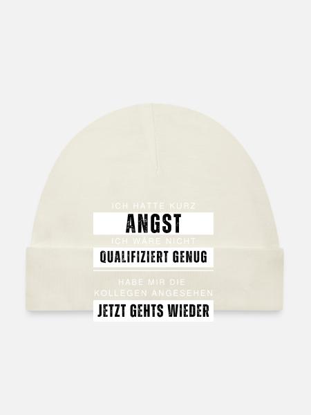 Unqualifizierte Kollegen Lustiger Spruch Arbeit - Baby Bio-Mütze - Navy - Vorne