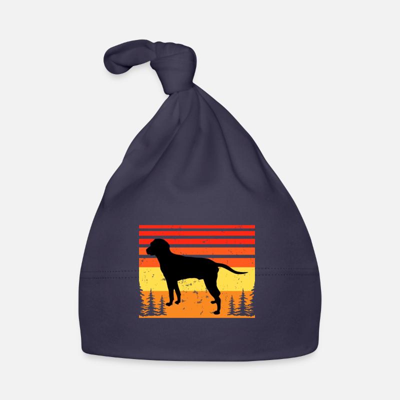 Silhouette de chien Anglo Francais de Petite Venerie - Bonnet bio Bébé - marine
