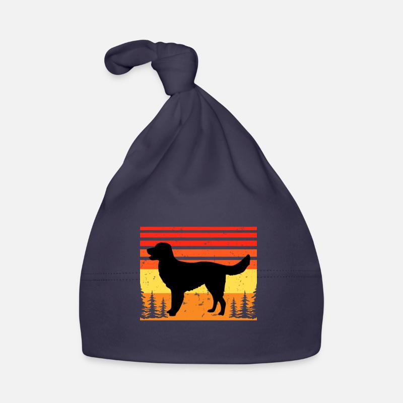 Deutsch Langhaar Pointer Hund Silhouette Retro Baby Bio-Mütze