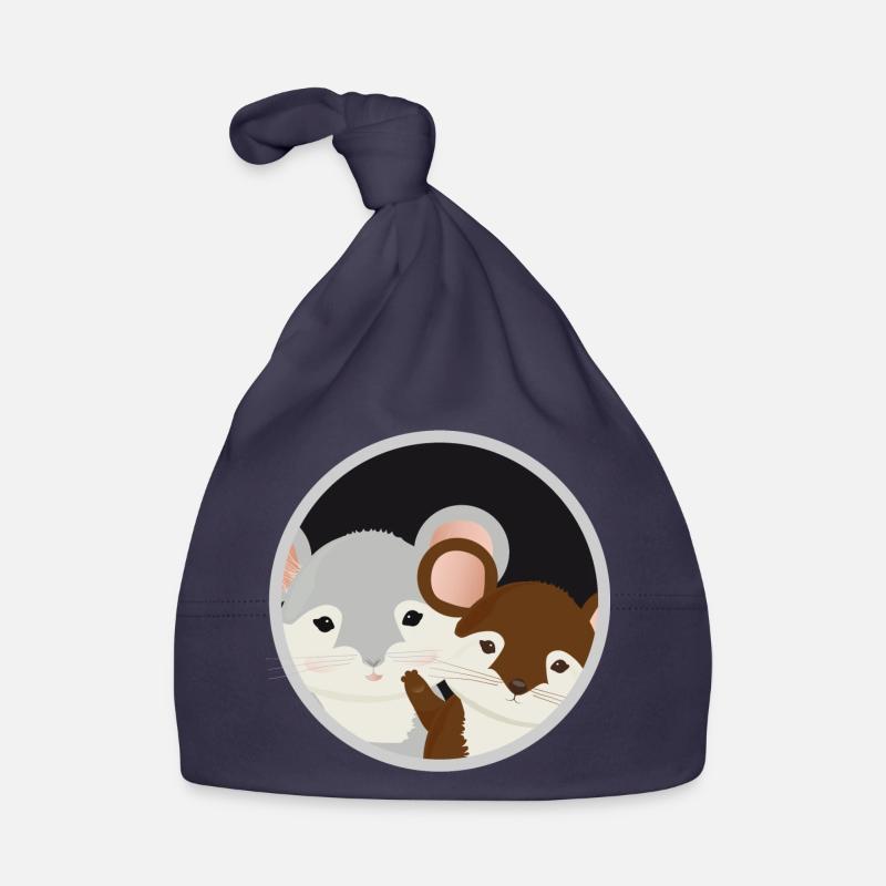 two cute mice together in the mouse hole Organic Baby Cap