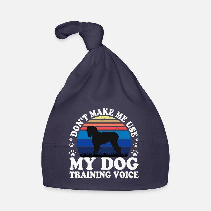 Black Russian Terrier Dog Silhouette Retro Sunset Organic Baby Cap