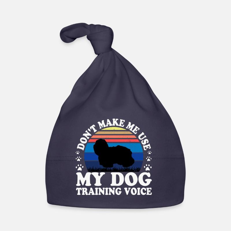 Coton De Tulear Dog Love Silhouette Vintage Sunset Organic Baby Cap