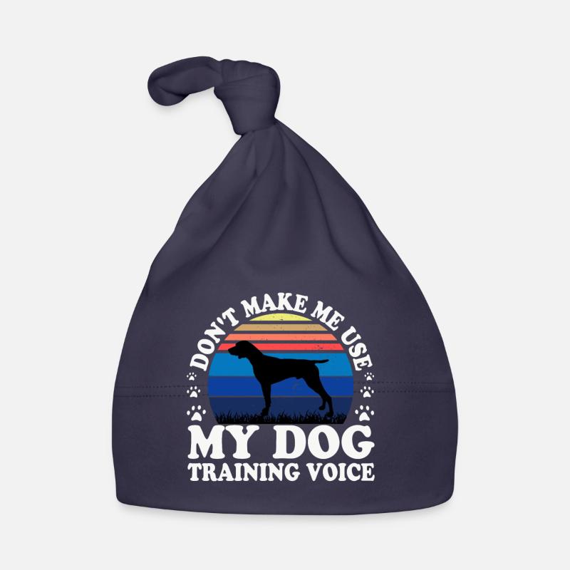 Allemand Pointer Chien Silhouette Rétro Bonnet bio Bébé