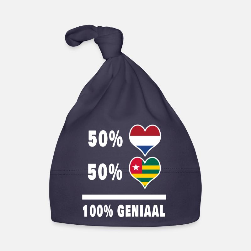Drapeau 100% Genius du Togo et des Pays-Bas Bonnet bio Bébé