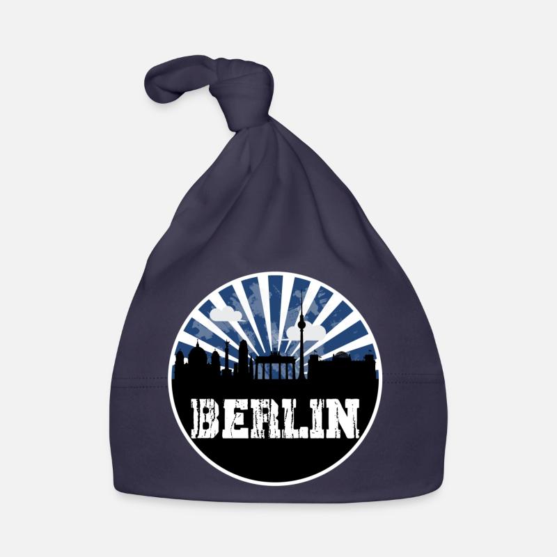 Berlin Skyline Blue Hour Bonnet bio Bébé