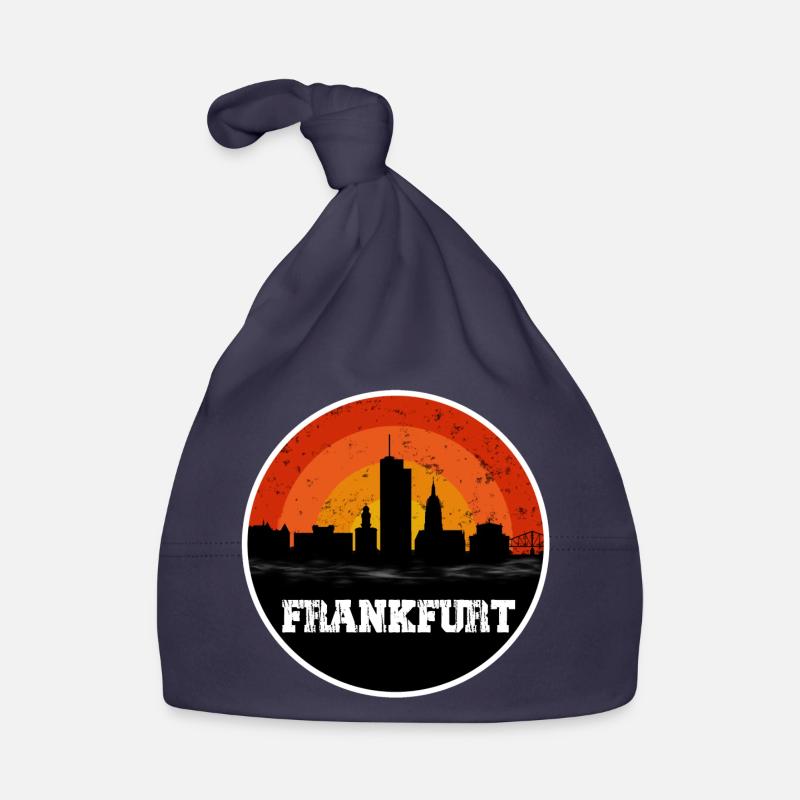 Frankfurt Skyline Baby Bio-Mütze