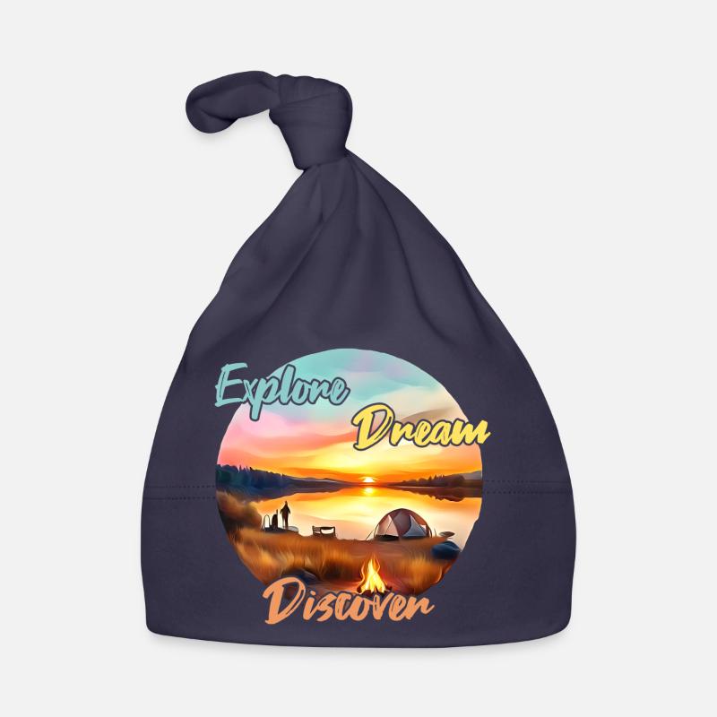 Camping Aventure Explorer Dream Discover Bonnet bio Bébé