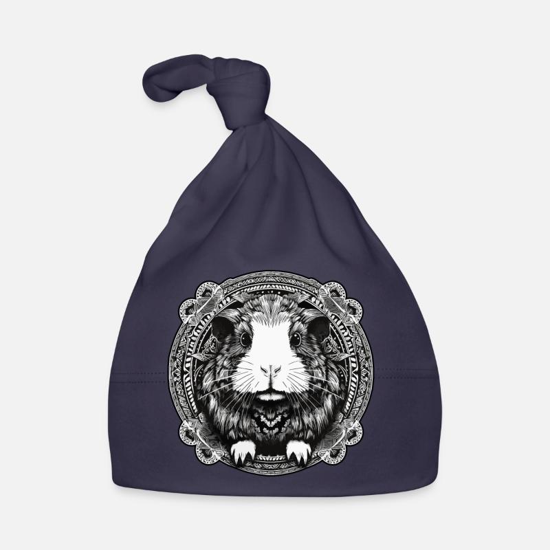 Cochons d’Inde avec ornements Bonnet bio Bébé