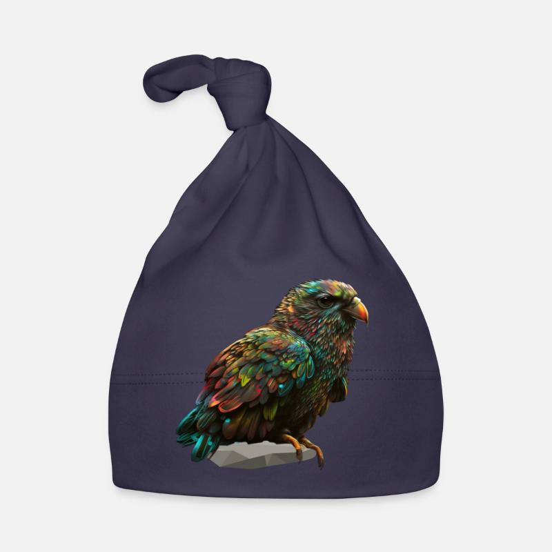 Oiseau perroquet coloré sur pierre Bonnet bio Bébé