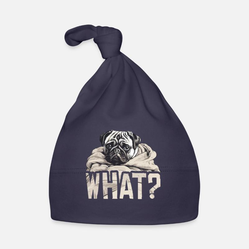Welcher Mops? Baby Bio-Mütze