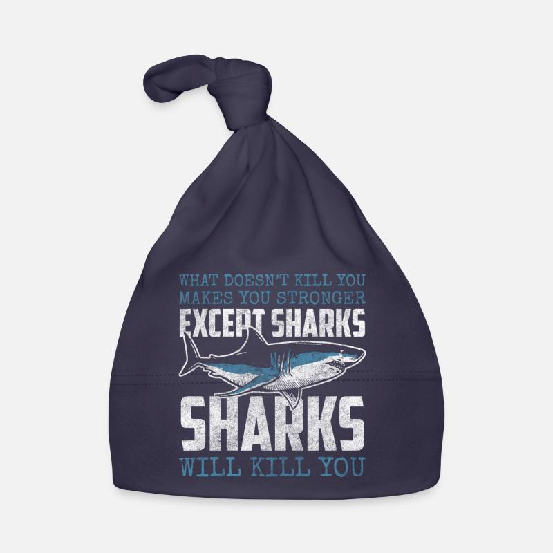 Shark Underwater Angler Teeth Organic Baby Cap