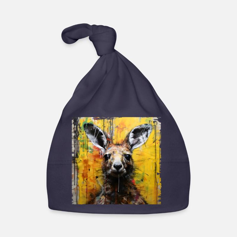 Graffiti Kangaroo Baby Bio-Mütze