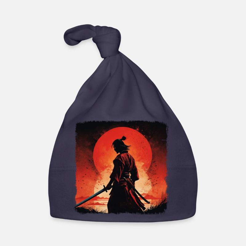 sunset samurai Warrior Organic Baby Cap