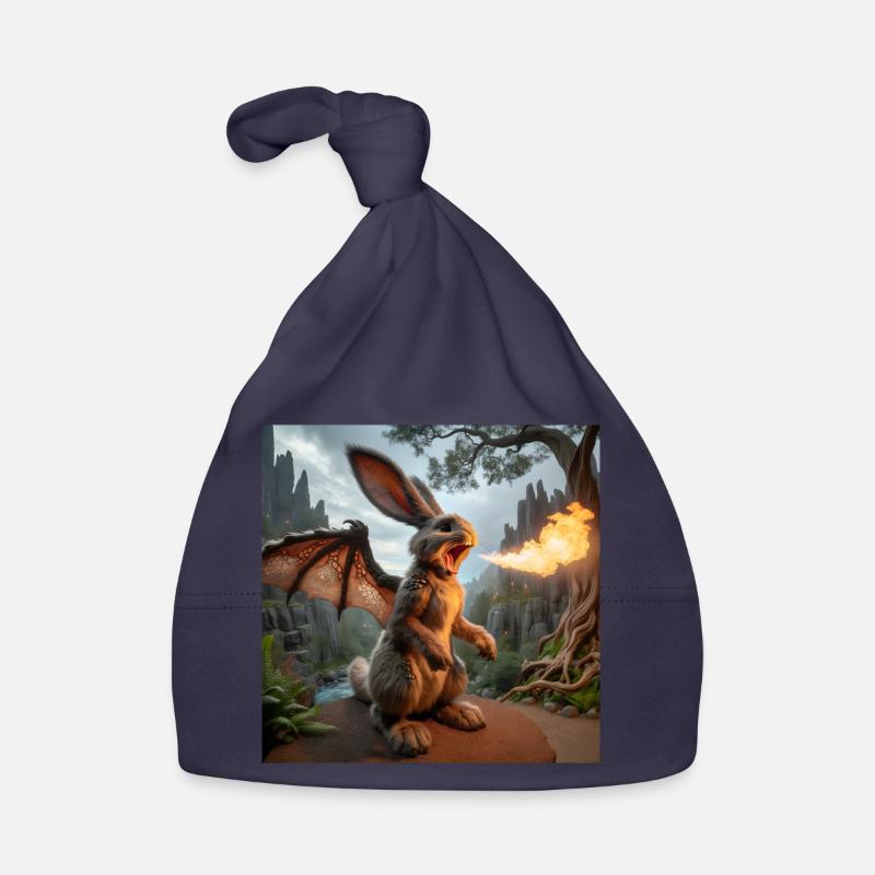 Dragon lapin cracheur de feu #17 Bonnet bio Bébé