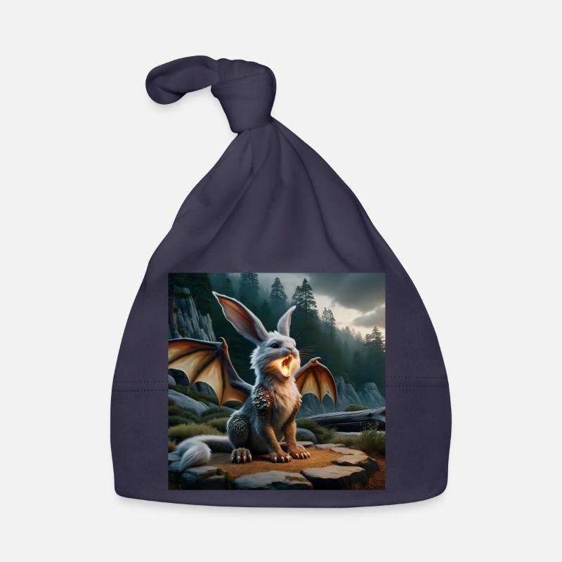 Fire Breathing Bunny Dragon #20 Organic Baby Cap