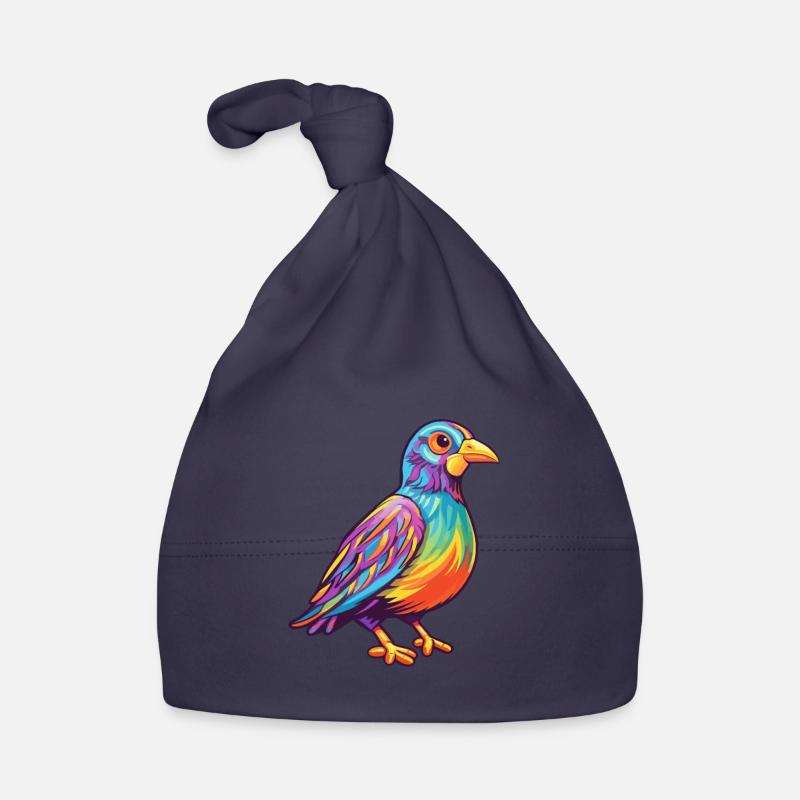Perdrix Aquarelle Colorée Dessin Animé Kawaii Anima Bonnet bio Bébé