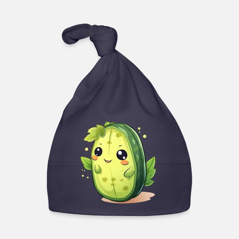 Homme concombre de cactus de Kawaii – Design mignon Bonnet bio Bébé